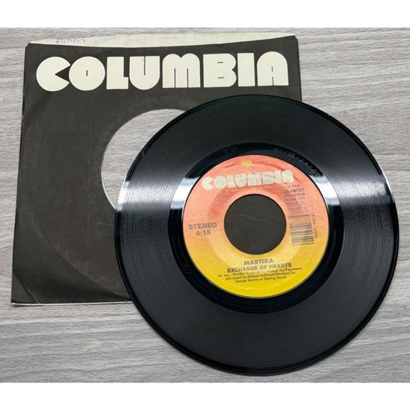 Martika Toy Soliders / Exchange of Hearts 45 Record 1988 Columbia VG+ - Picture 4 of 4